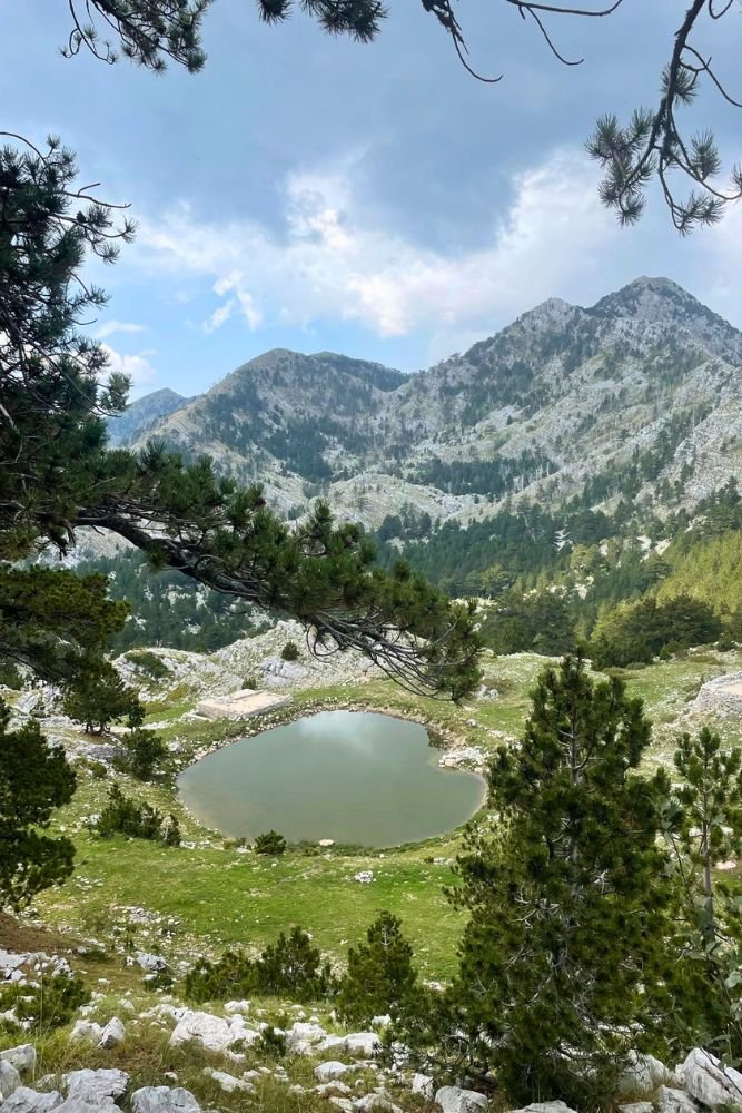 Orjen mountain landscape above the Bay of Herceg Novi