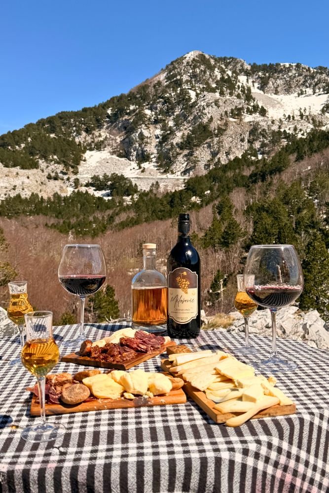 Wine tasting and local gastronomy experience in Kruševice village above Herceg Novi